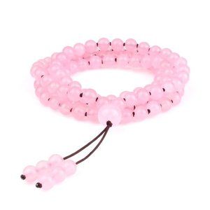 Rose Quartz 4 strand adjustable bracelet and choker necklace.